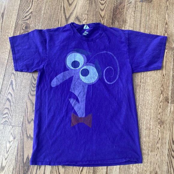 Inside Out Fear Face Disney Pixar purple graphic short sleeve tee shirt Medium - Picture 3 of 8